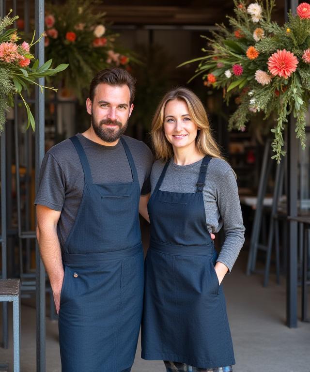 I fondatori di Metallion Fiori nel loro studio di Via del Parlamento